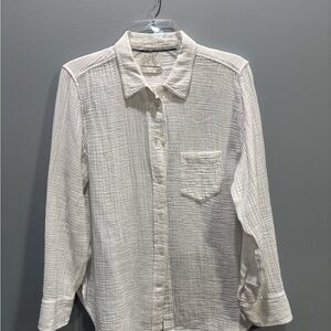 J. Crew Men's Cream Casual Button Down Shirt